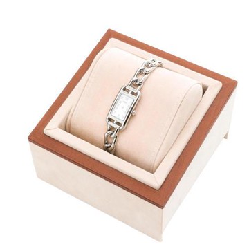 HERMES Nantucket 乳白色鍍銀錶盤精鋼腕錶(NA2.110)