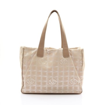 CHANEL 香奈兒 淺褐色 尼龍 Travel Line 肩背包 無卡 A15991 【二手名牌BRAND OFF】