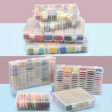 ⭐臺灣出貨🌈免運⭐新款手工diy繡線120色盒裝十字繡家用棉線多色刺繡diy材料包工具【可開票】