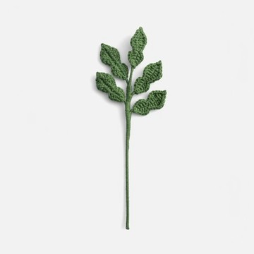 奧可利鉤針毛線小花插橄欖葉26cm 深綠