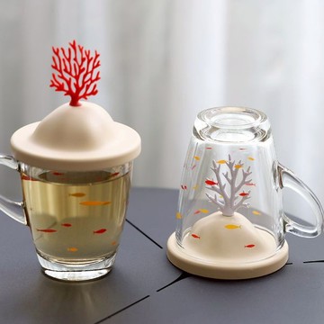 QUALY｜珊瑚玻璃杯300ml - 白