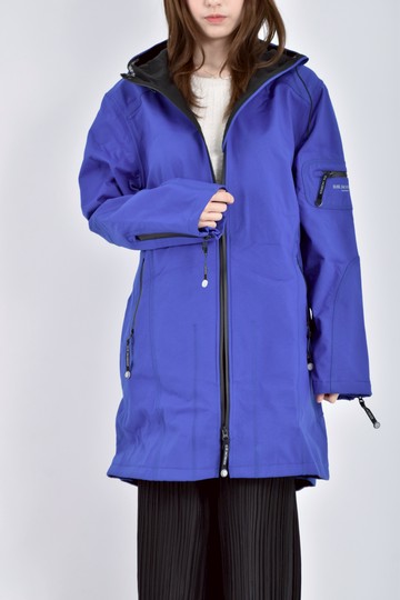 (2XL) ilse jacobsen質感運動長版長袖雨衣藍色外套