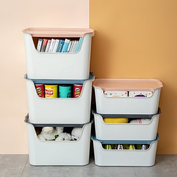 雜物收納筐桌面零食儲物盒塑料整理箱置物架收納盒家用廚房玩具盒