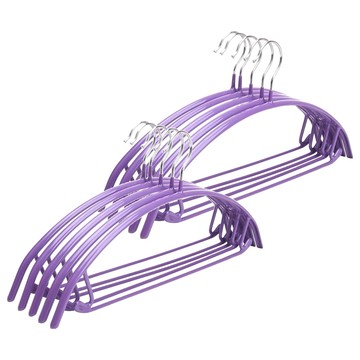 日版超厚多功能無痕衣架  5入一組  紫色  寬43x高21cm  10個