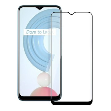 NISDA 完美滿版玻璃保護貼 for Realme C21 使用-黑色