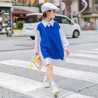 子供ワンピース 子ともブラウス ロング丈ブラウス 子供服 春秋 可愛い きれいめ 女の子 通学 長袖ワンピース キッズカジュアル 小学生 中学生 オシャレ 通販 Lineポイント最大get Lineショッピング