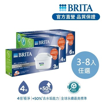 【BRITA官方】MXPRO濾芯-去水垢專家 3入/ 6入/ 7入/8入_全新升級 濾水量+50%