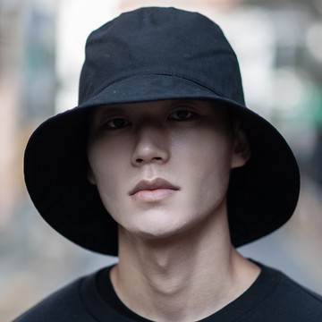 現貨 漁夫帽《韓國進口.正韓.韓國製  素色中性款漁夫帽/造型帽/帽子》黑色