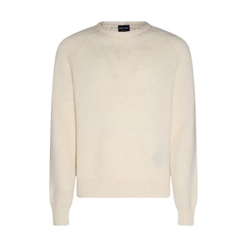 Giorgio Armani - Ivory White Alpaca And Wool Blend Jumper