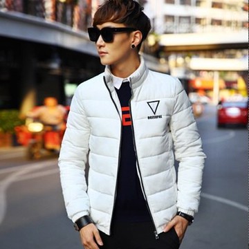 羽絨棉服立領夾克-歐美時尚禦寒保暖男外套2色73kf6【獨家進口】【米蘭精品】