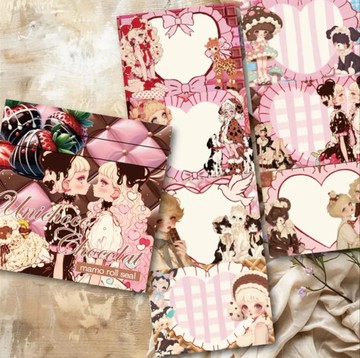 unichoco chocolat 捲筒貼紙