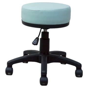 辦公圓椅 台灣製 CC-02  水藍色  35 x 35 x 47~57cm