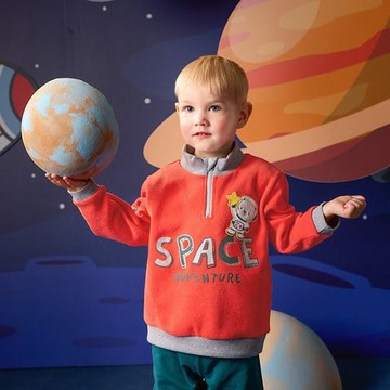 太空漫遊高領長袖T恤