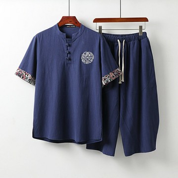 現貨+預購 新中式棉麻上衣棉麻襯衫唐裝上衣褲裝日系亞麻罩衫休閒男裝-薄款盤扣5色74ll2【獨家進口】【米蘭精品】