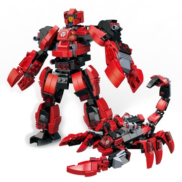 WOMA 二合一 紅蠍星 積木 361片  1組  多色