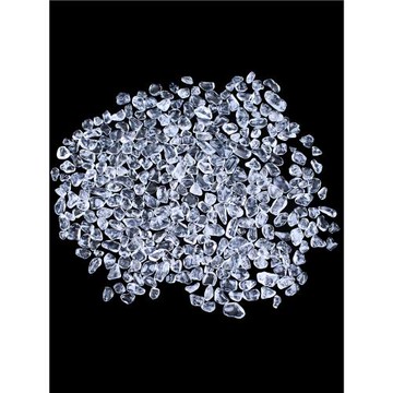 如鴻天然白水晶碎石擺件消磁石魚缸石原石礦石廢料小顆粒寶石