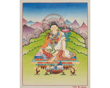 蓮花生大師唐卡手工靈性裝飾品