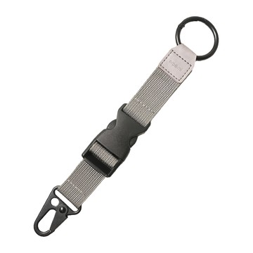 ergomi HOOK 可調式行李織帶掛環  寬版圓環扣  穩固D型扣  可調節子母扣  水泥灰  95 x 65 x 8mm