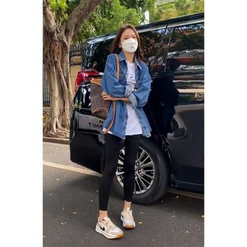 復古港風軟牛仔襯衫女春秋韓版寬松小個子氣質疊穿襯衣百搭薄外套