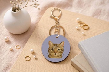 3D紋理 NFC 家庭智能鑰匙圈-貓(MT)(寵物項圈 鑰匙圈) 客製化名片