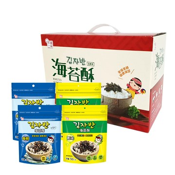 韓味不二海樂多海苔酥禮盒50gx4包(原味x2包/海鮮x2包)送禮推薦