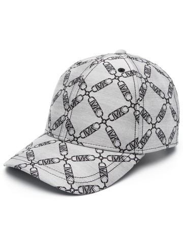 Michael Kors - logo-print cotton baseball cap - women - Cotton/Polyester/Cotton - One Size - Grey