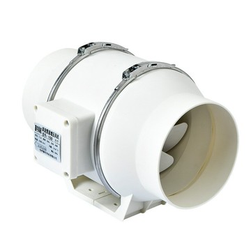 強力靜音大功率高效排煙廚房排風扇圓形換氣扇斜流管道增壓換氣扇[DD1218001]