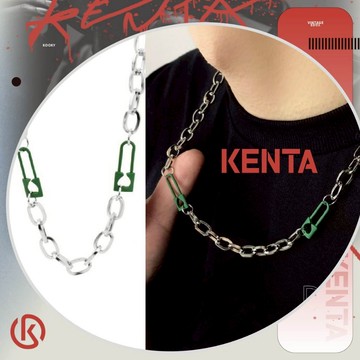 🌾健太選物🌾造型迴紋針拚色項鍊不鏽鋼項鍊男生項鍊鈦鋼項鍊造型項鍊中性飾品項鍊男毛衣鏈