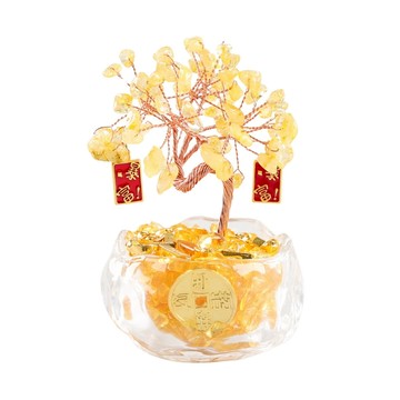 富貴發財黃水晶樹 (招財/正財/事業財/金元寶/金條)