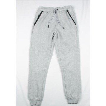 褲型好看！拉鏈口袋拼塊設計春秋薄小褲腳長褲！外貿男純色運動褲