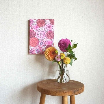 「dahlia (magenta pink) 」布藝掛畫