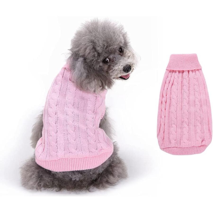 Dog Sweater Turtleneck Knitted Dog Clothes for Large Dog Soft Thickening  Warm Dog Sweater for Fall W