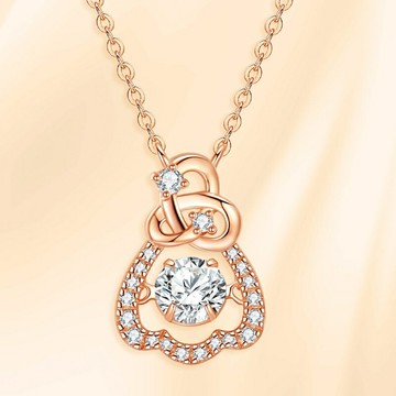 【巴黎精品】現貨+預購 925純銀項鍊鋯石吊墜-靈動貝貝百搭拋光女飾品2色a1cj29