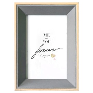 木紋雙色相框  14 x 19 x 3cm  淺木灰  1個