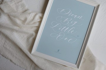 cottontail // Dream Big Little One // 西洋英文書法 印刷畫