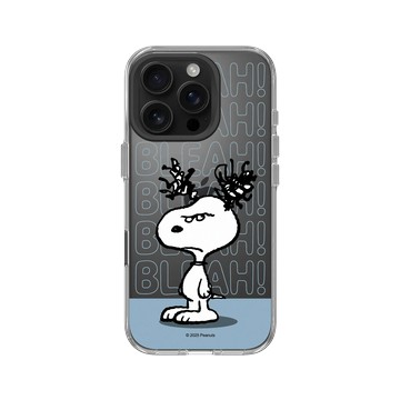 iPhone 16 Pro Clear Case（相機按鈕） 透明 - 史努比 Snoopy - 不開心