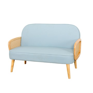 【多瓦娜】安冬宛編織造型雙人椅/二色(休閒椅/沙發/藤椅)藍色