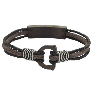 CERRUTI 1881 限量2折 編織不銹鋼皮革手 全新專櫃展示品