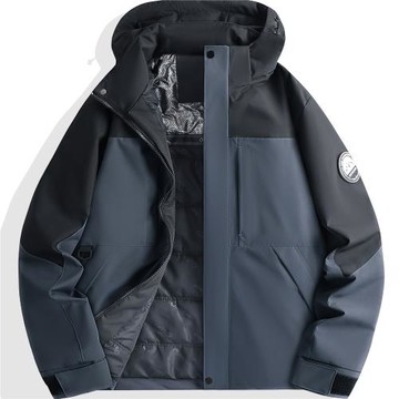 后街鴕鳥戶外沖鋒衣男女防風保暖棉衣可拆卸帽子石墨烯加熱內里