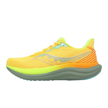 Saucony 慢跑鞋 Triumph 23 男鞋 橘 綠 訓練 厚底 緩震 運動鞋 索康尼 S21023144