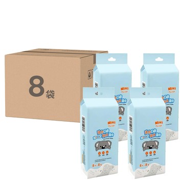 咪咪購物 迷你口袋考拉純水濕紙巾，8片裝  8包  8袋