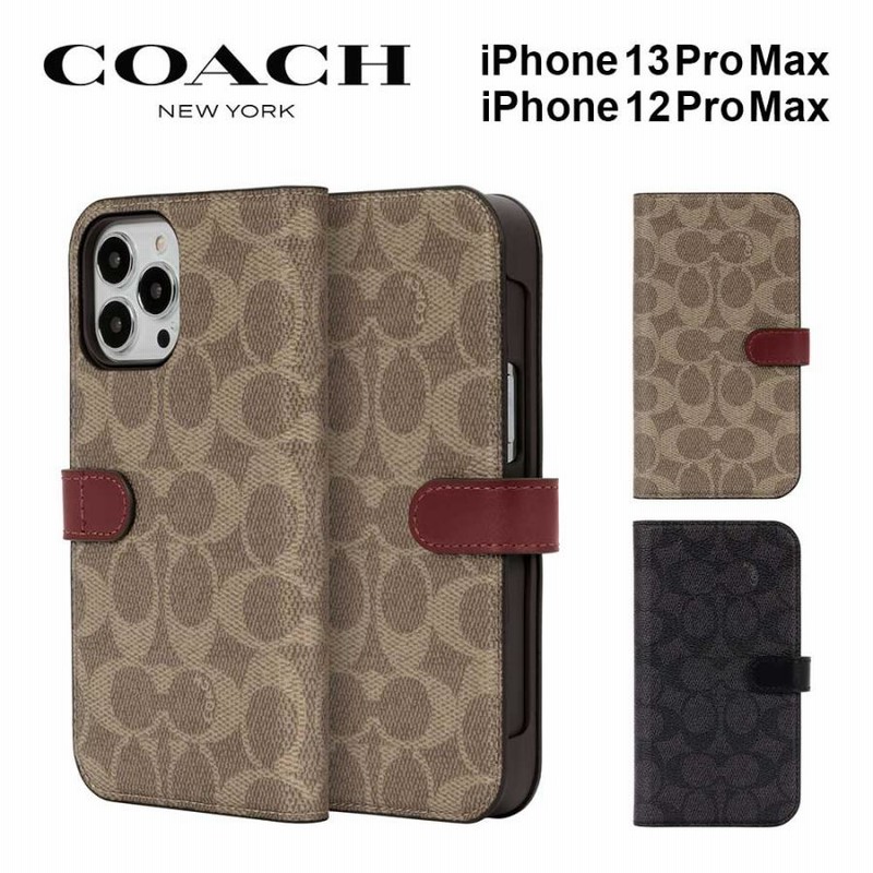 定番の冬ギフト coach 手帳スマホケース iPhone13.12 max用 pro iPhone ...