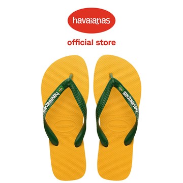 Havaianas哈瓦仕 男女鞋 拖鞋 夾腳拖 國旗 黃色 Brasil Logo 4110850-1740U
