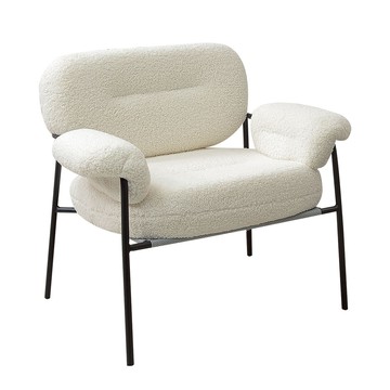 【Hampton 漢汀堡】拉米休閒椅-白(休閒椅/單人椅/沙發椅/單人沙發椅)