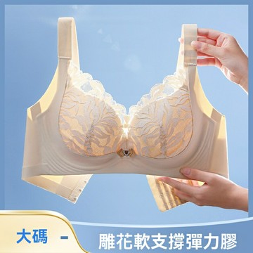 【大胸顯瘦】大碼文胸 聚攏文胸 收副乳文胸 全罩杯內衣 薄款內衣 無鋼圈內衣 防下垂 舒適無痕 胖MM專屬 大胸顯小