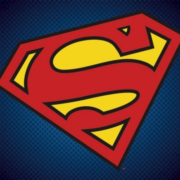 Paladone UK - Marvel 漫威 無框掛畫 限量壁畫掛畫  超人 logo 40X40