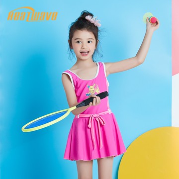 Heatwave熱浪兒童泳衣可愛快樂公主連身裙女童連身游泳衣女