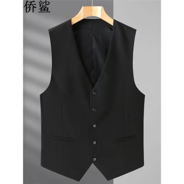 加肥加大男士馬甲胖子大碼正裝商務西裝背心肥佬V領西服坎肩顯瘦