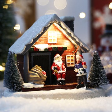 圣誕節幼兒園小朋友禮物創意發光小房子櫥窗擺件工藝品節日裝飾品