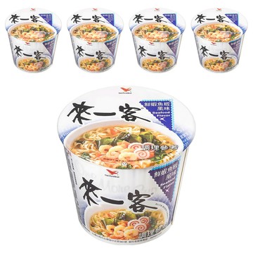 統一 來一客 鮮蝦魚板風味杯麵 63g  5入